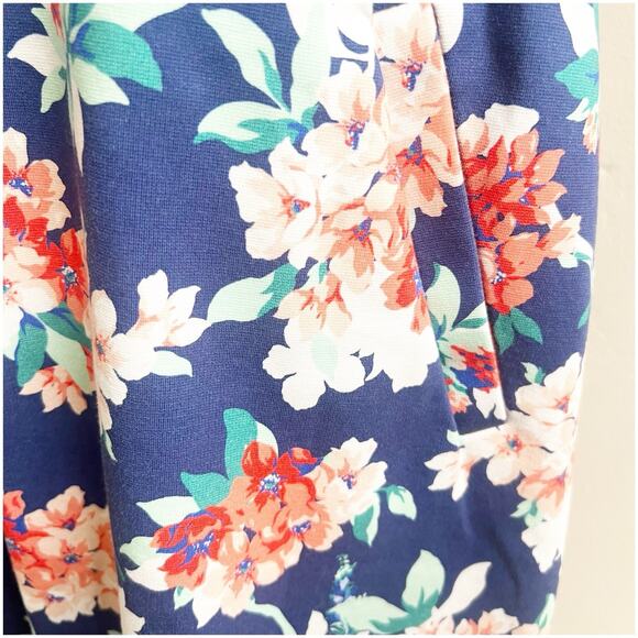 Land’s End Women’s Plus Size 20W Floral Sheath Dress Blue Pockets Scoop Neck - Picture 12 of 14